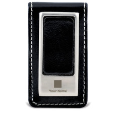 Black Engraved Money Clip - Smart